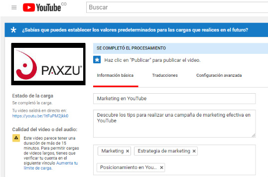 Implementa estrategia de marketing con YouTube Quiero implementar mi campaña de Youtube. ¡Contáctanos!